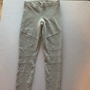 Express leggings light gray moto style